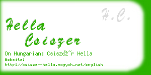 hella csiszer business card